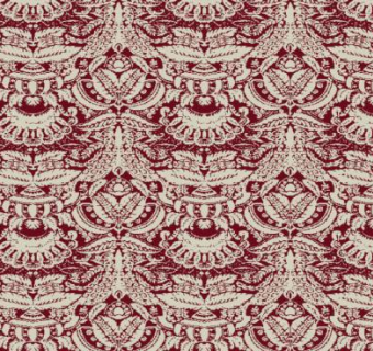 欧式复古红色花纹图案墙纸SU模型下载_sketchup草图大师SKP模型