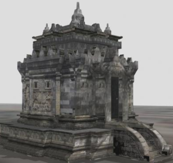 印度古建筑SU模型下载_sketchup草图大师SKP模型