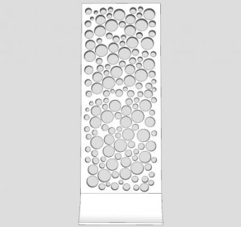 现代镂空圆圈泡泡室内隔断SU模型下载_sketchup草图大师SKP模型