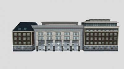 新建筑海牙中心SU模型下载_sketchup草图大师SKP模型