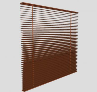 木烤漆百叶帘SU模型下载_sketchup草图大师SKP模型