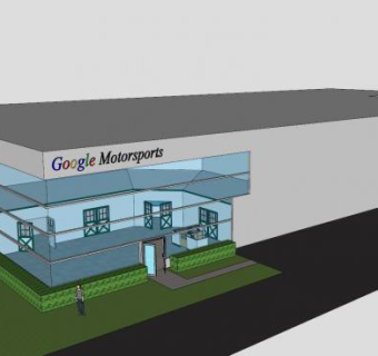 比赛商店赛车建筑SU模型下载_sketchup草图大师SKP模型