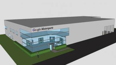 比赛商店赛车建筑SU模型下载_sketchup草图大师SKP模型