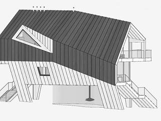 家庭<em>房子建筑</em>SU模型下载_sketchup草图大师SKP模型