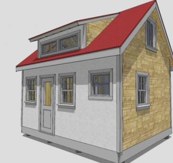 小房子建筑住宅SU模型下载_sketchup草图大师SKP模型