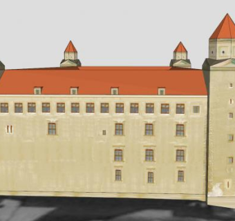 布拉迪斯拉发城堡建筑SU模型下载_sketchup草图大师SKP模型