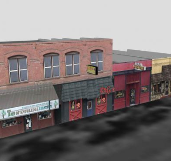 商业区房子建筑SU模型下载_sketchup草图大师SKP模型