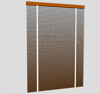 木制手动百叶窗SU模型下载_sketchup草图大师SKP模型