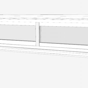 浴室封闭式窗户SU模型下载_sketchup草图大师SKP模型