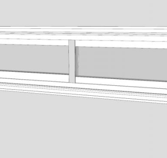 浴室封闭式窗户SU模型下载_sketchup草图大师SKP模型