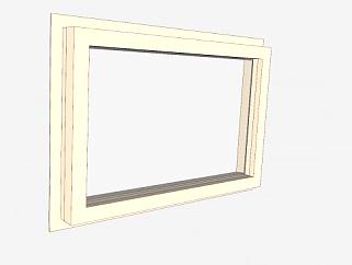 现代封闭式玻璃窗户SU模型下载_sketchup草图大师SKP模型