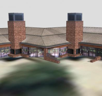 锡安游客建筑中心SU模型下载_sketchup草图大师SKP模型