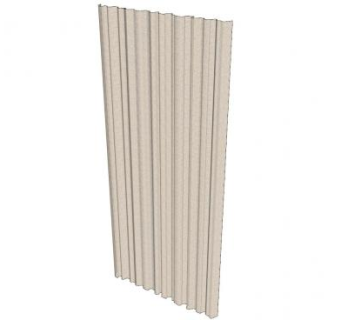 简约纯色纱帘布SU模型下载_sketchup草图大师SKP模型