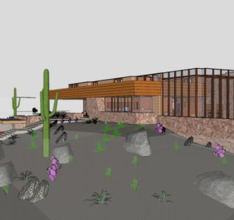 现代家乡房子SU模型下载_sketchup草图大师SKP模型