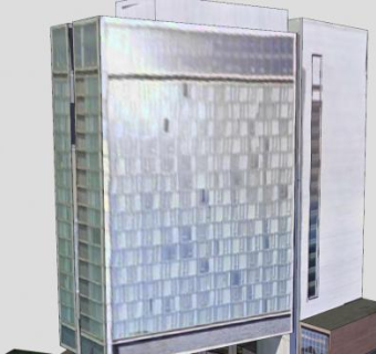 纽约标准酒店建筑外观SU模型下载_sketchup草图大师SKP模型
