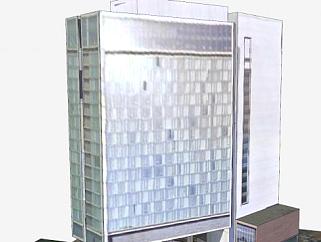 纽约标准酒店建筑外观SU模型下载_sketchup草图大师SKP模型
