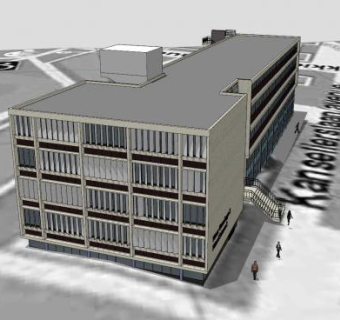 自然科学建筑大楼SU模型下载_sketchup草图大师SKP模型