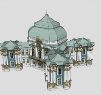 现代大楼建筑SU模型下载_sketchup草图大师SKP模型