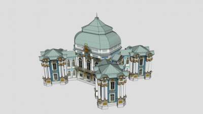 现代大楼建筑SU模型下载_sketchup草图大师SKP模型