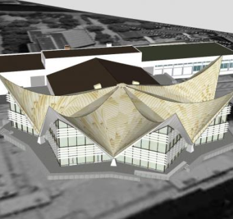 柏林自助餐厅建筑SU模型下载_sketchup草图大师SKP模型