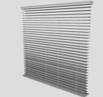 白色塑料百叶帘SU模型下载_sketchup草图大师SKP模型
