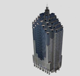 现代高层建筑大楼SU模型下载_sketchup草图大师SKP模型