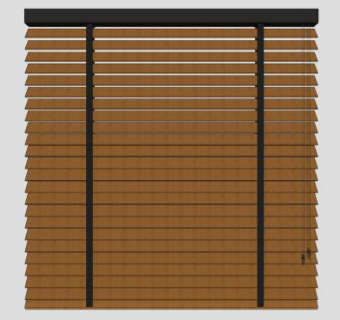 横向木制百叶帘SU模型下载_sketchup草图大师SKP模型