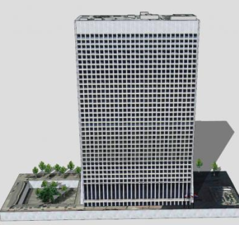 现代摩天大楼高楼SU模型下载_sketchup草图大师SKP模型