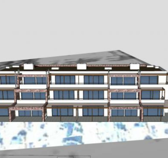 巴雷纳角总部建筑SU模型下载_sketchup草图大师SKP模型