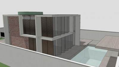 现代化楼房建筑SU模型下载_sketchup草图大师SKP模型