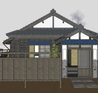 国民构筑物住宅SU模型下载_sketchup草图大师SKP模型