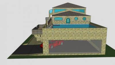 巨人大厦房子建筑SU模型下载_sketchup草图大师SKP模型