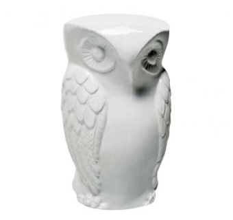 白色猫头鹰石雕凳子SU模型下载_sketchup草图大师SKP模型