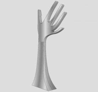 装饰形手臂雕塑SU模型下载_sketchup草图大师SKP模型