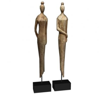 装饰小雕像自然夫人组合SU模型下载_sketchup草图大师SKP模型