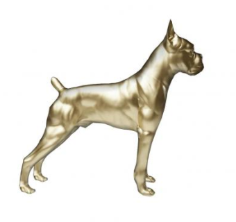 狗狗金属雕塑SU模型下载_sketchup草图大师SKP模型