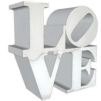 LOVE<em>艺术雕塑</em>SU模型下载_sketchup草图大师SKP模型