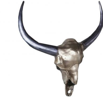 壁挂装饰鹿角水牛金属雕塑SU模型下载_sketchup草图大师SKP模型