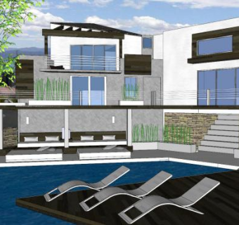 现代生物房子建筑SU模型下载_sketchup草图大师SKP模型