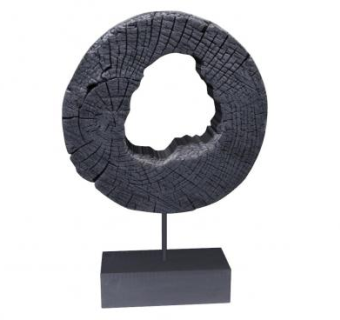 装饰物黑色环形雕塑SU模型下载_sketchup草图大师SKP模型