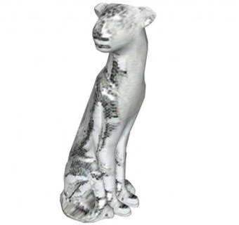 豹子动物三维雕塑SU模型下载_sketchup草图大师SKP模型