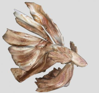 艺术金鱼雕塑SU模型下载_sketchup草图大师SKP模型