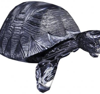 黑色海龟金属小雕像SU模型下载_sketchup草图大师SKP模型