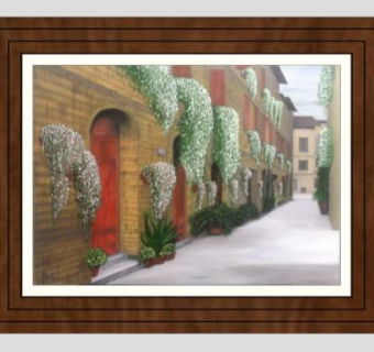 意大利红色门窗艺术挂画SU模型下载_sketchup草图大师SKP模型