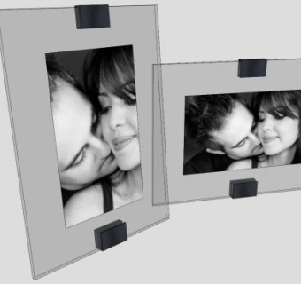 黑白肖像照片摄影相框SU模型下载_sketchup草图大师SKP模型