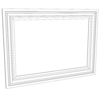 玄关客厅壁挂白色相框SU模型下载_sketchup草图大师SKP模型