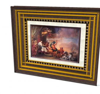 古典欧洲绘画油画相框SU模型下载_sketchup草图大师SKP模型