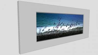 海边花卉风景摄影挂画SU模型下载_sketchup草图大师SKP模型