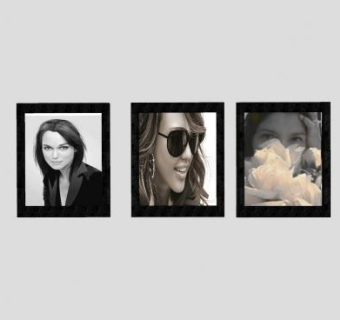 欧美女性时尚挂画相框SU模型下载_sketchup草图大师SKP模型