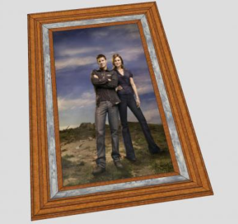 欧美男女合照相框SU模型下载_sketchup草图大师SKP模型